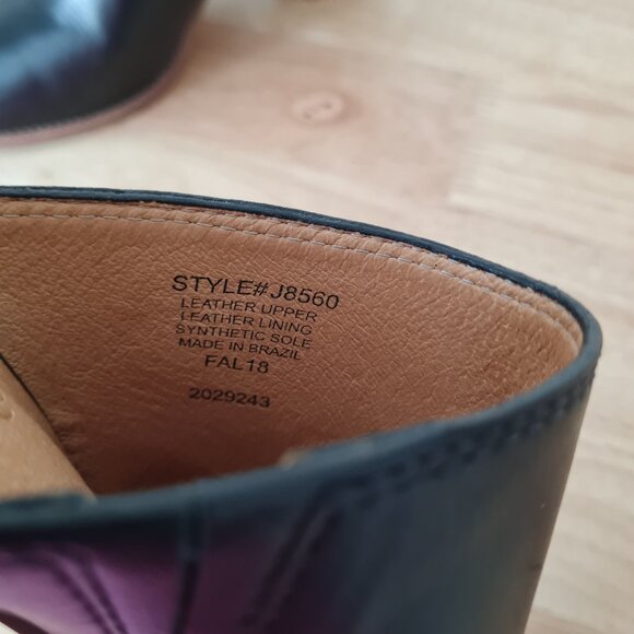 Madewell The Harper Mule Black Leather Almond Toe Block Heel Mules Sz 7 Slipon - Picture 8 of 9